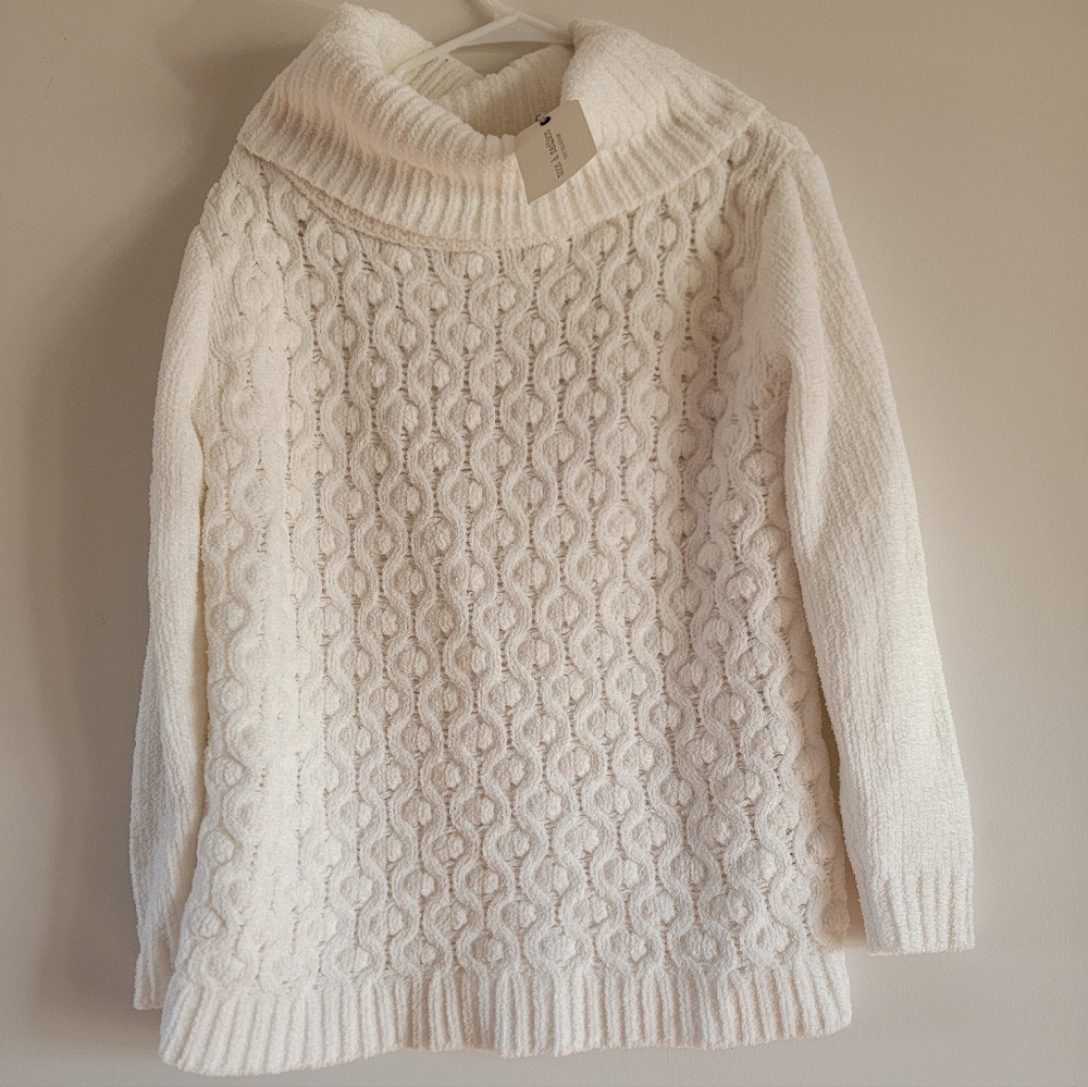 Moon And Madison Cozy Collection Cream Cowl Neck Sweatermoon